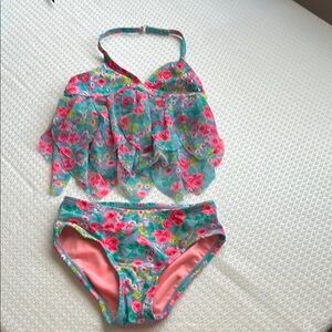 Hula Star Floral Kids Swim Set - Pink and Blue
